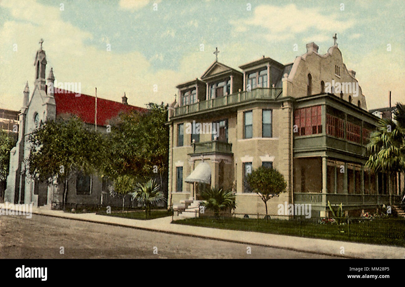 L'église de la Vierge Marie. San Antonio. 1917 Banque D'Images