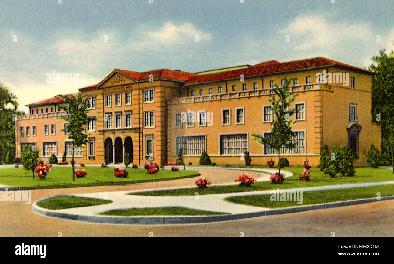 Musique & Fine Arts Building à L.S.U. Baton Rouge. 1941 Banque D'Images