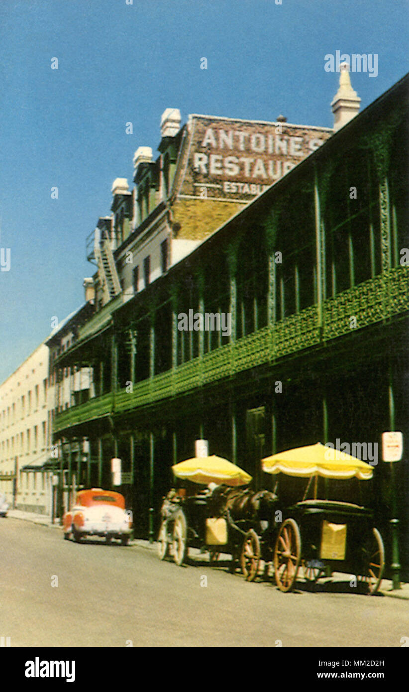 Antoines de restaurant sur St Louis St New Orleans. 1970 Banque D'Images