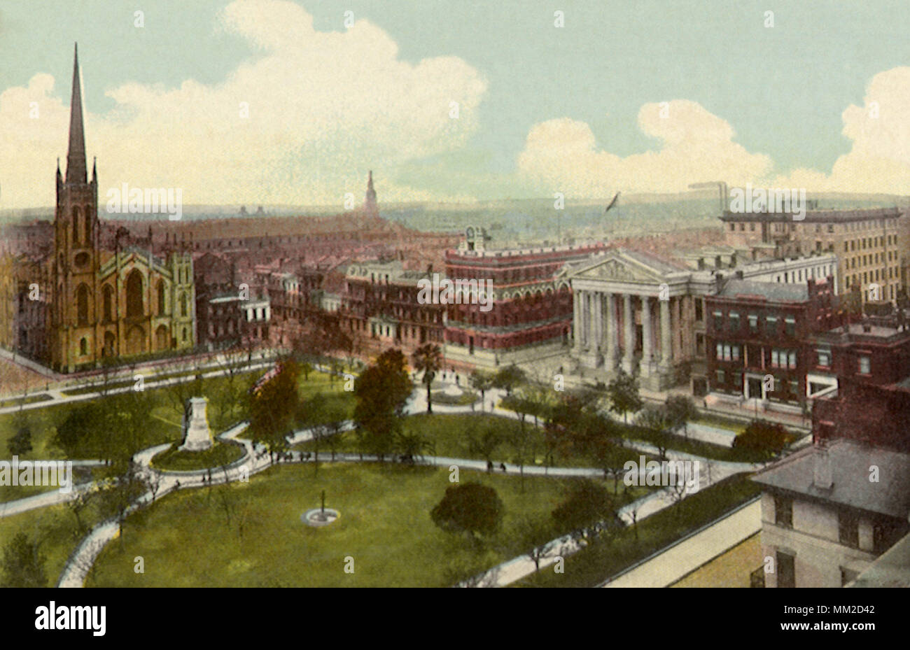 Avis de Lafayette Square. La Nouvelle Orléans. 1913 Banque D'Images