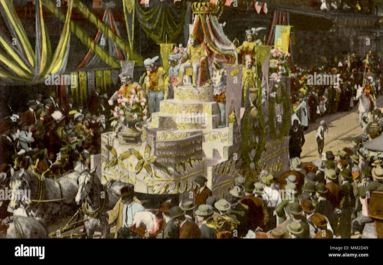 Le roi Rex à jour du Mardi Gras. La Nouvelle Orléans. 1912 Banque D'Images