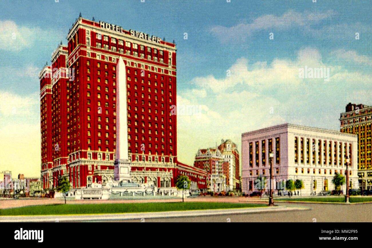 Immeuble de bureaux de l'État & Hotel. Buffalo. 1940 Banque D'Images