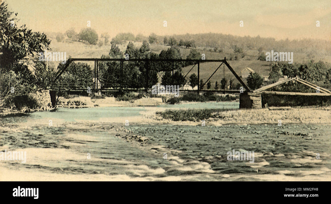Pont de fer. Neversink. 1910 Banque D'Images