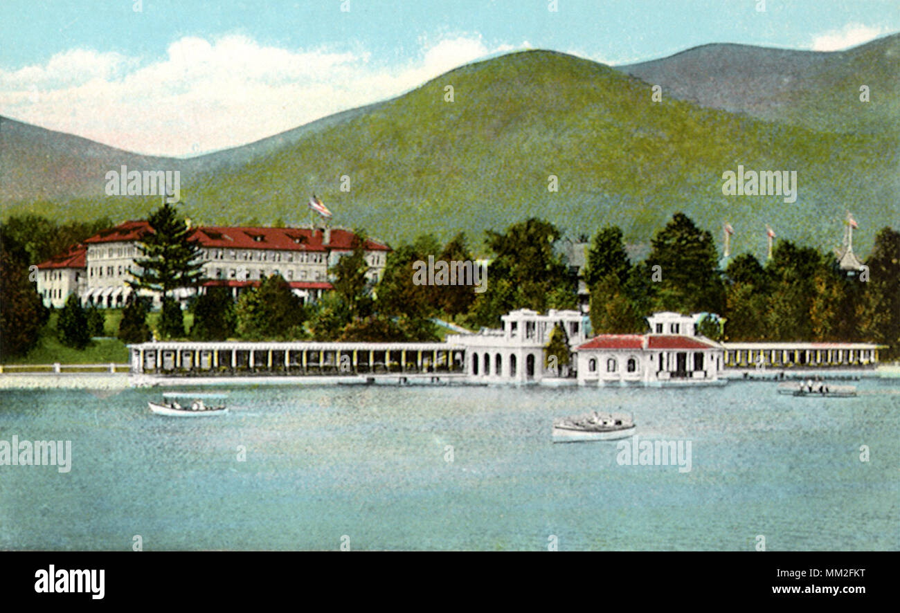 Hôtel du Fort Henry. Le lac George. 1920 Banque D'Images