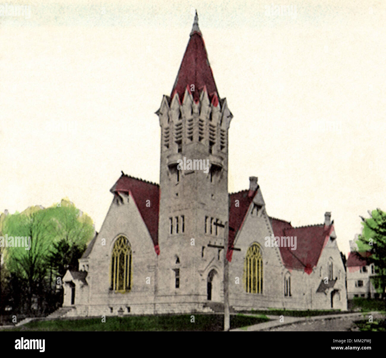 Église méthodiste épiscopale. Ossining.1905 Banque D'Images