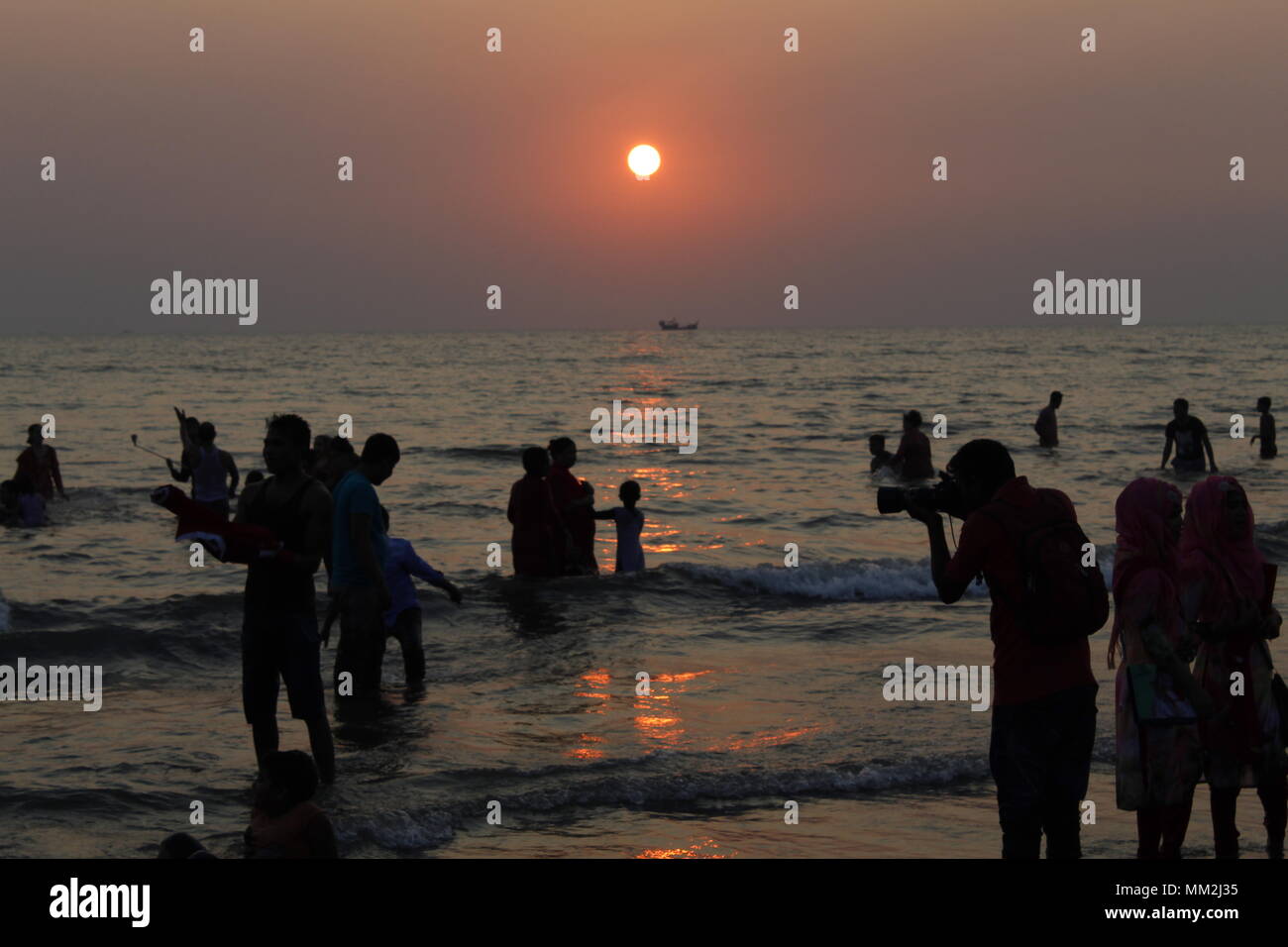 La plus grande plage de la mer du monde Banque D'Images