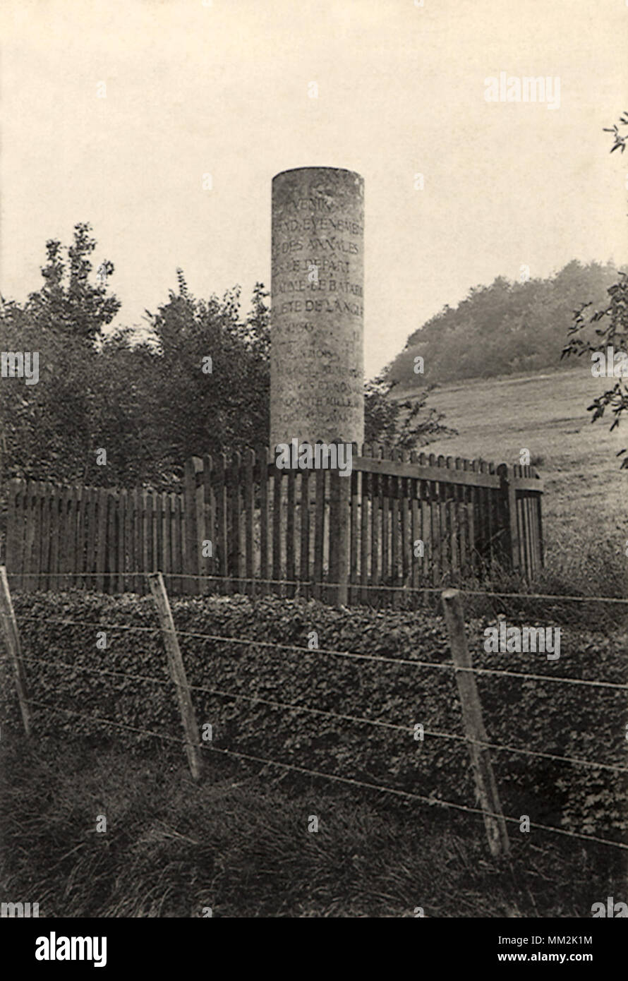 La colonne commémorative. Dives-sur-Mer 1910 Banque D'Images