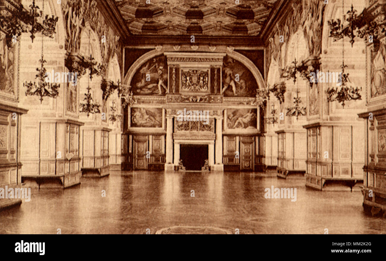 Fontainebluea Palace. Fontainebleau. 1910 Banque D'Images