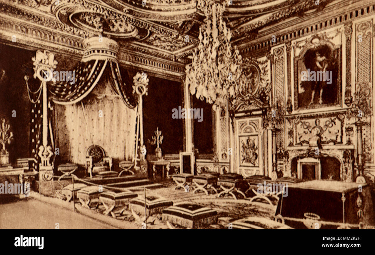 Salle du trône au Palais. Fontainebleau. 1910 Banque D'Images