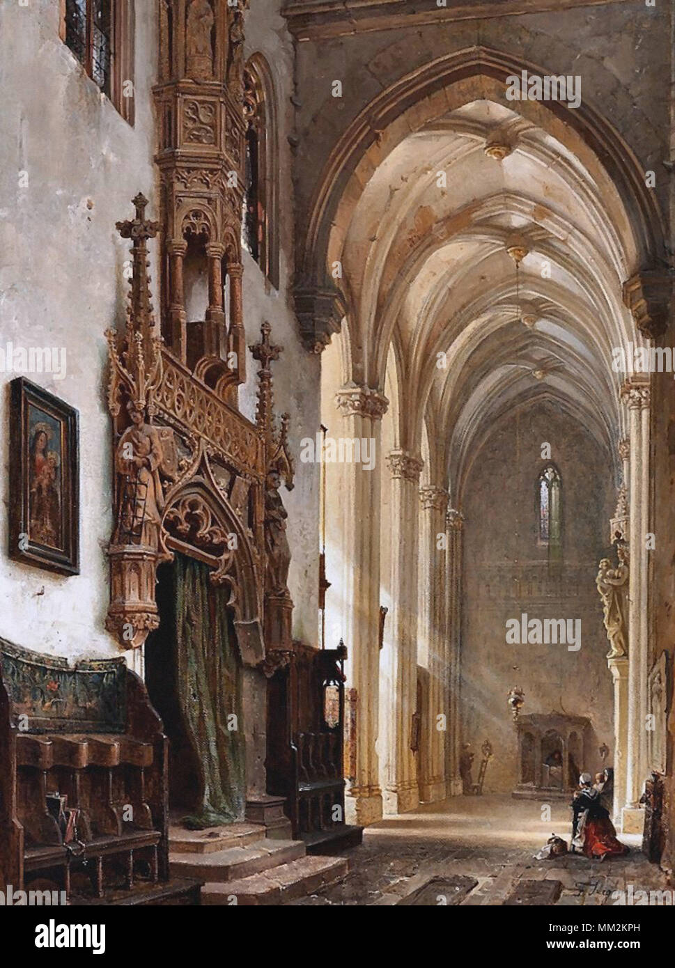 Franz Stegmann - Vue de l' N en Lorenzkirche U00fcrnberg Allemagne Banque D'Images
