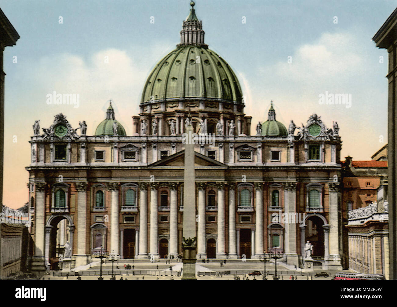 La Basilique de Saint Pietro. La cité du Vatican. 1930 Banque D'Images