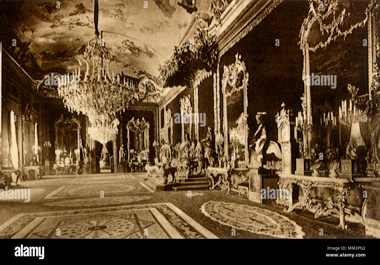 Salle du trône au Palais. Madrid. 1930 Banque D'Images