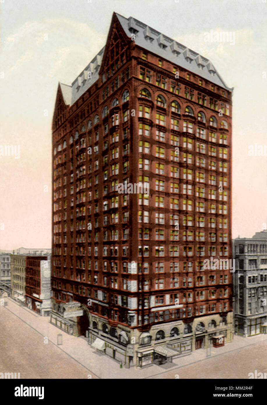 Temple maçonnique. Chicago. 1910 Banque D'Images