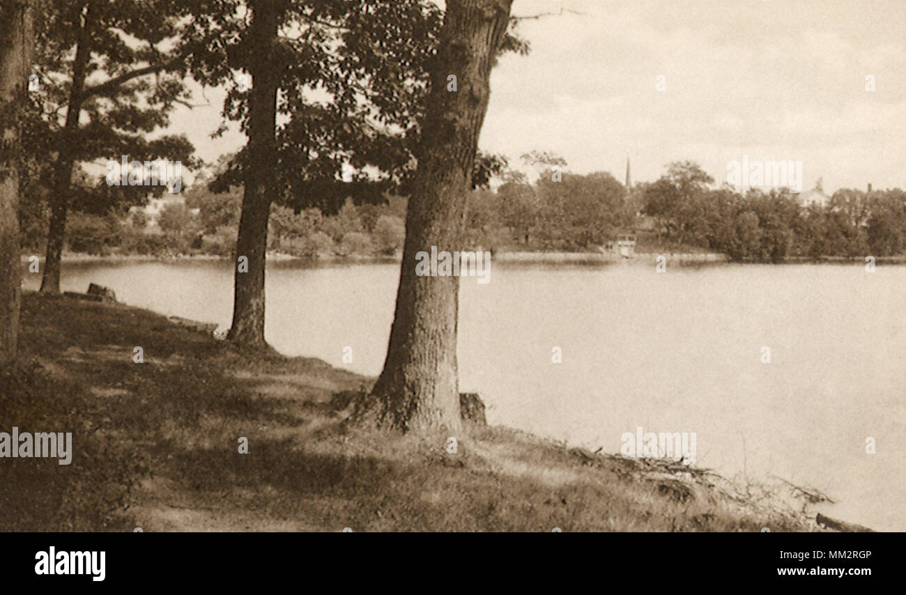 Wononscopomuc le lac. Lakeville. 1919 Banque D'Images