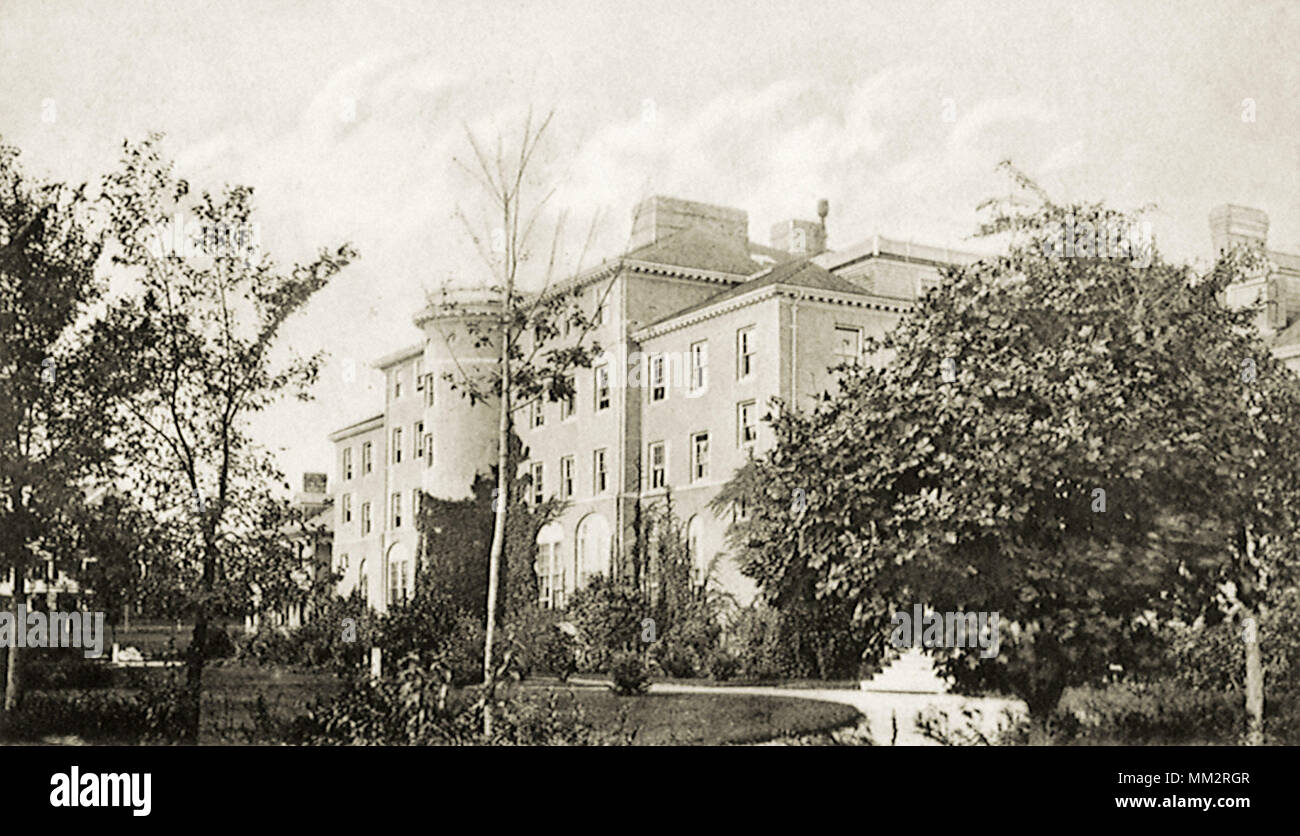 Hall de l'École de Bissell Hotchkiss. Lakeville. 1910 Banque D'Images