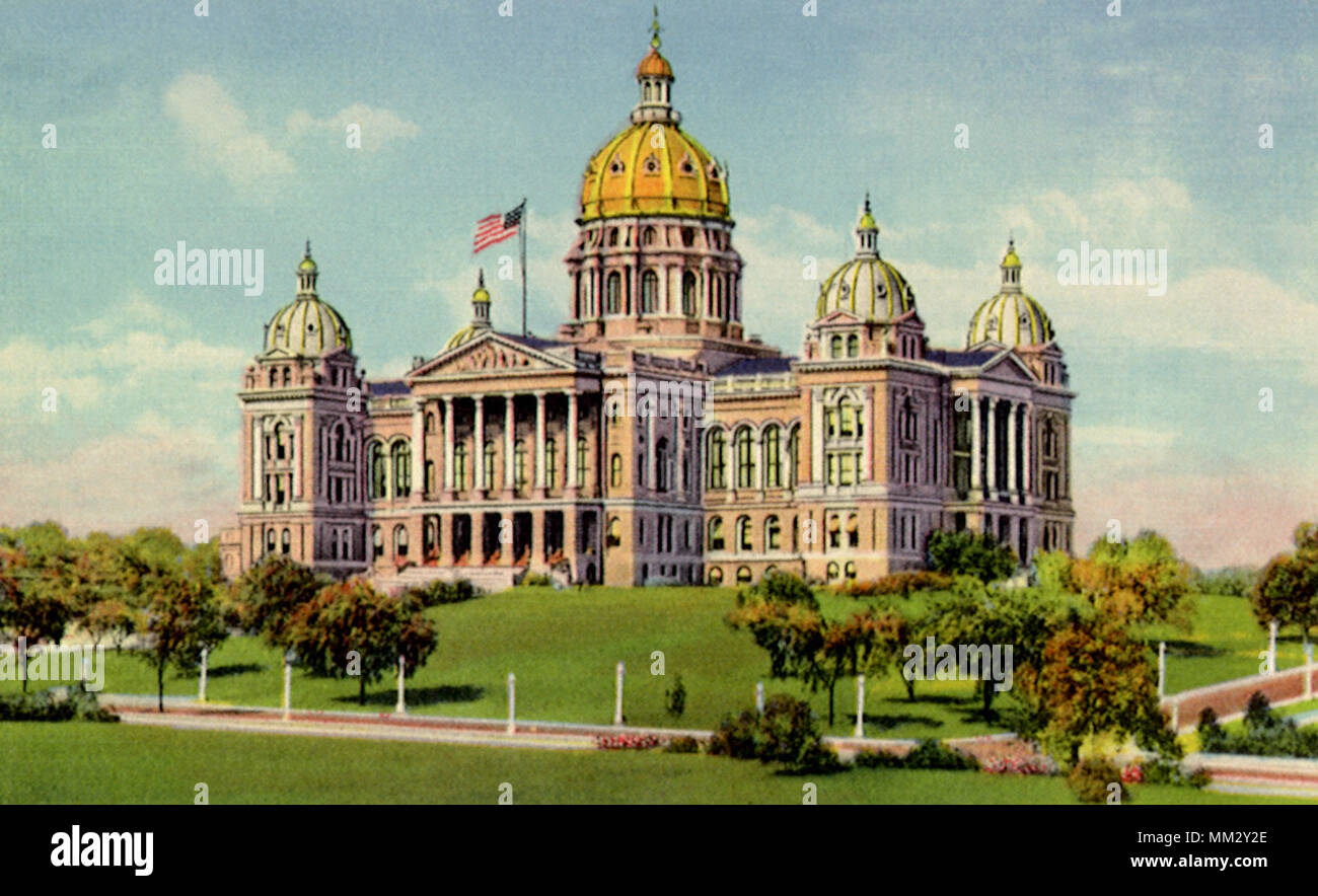 State Capitol Building. Des Moines. 1940 Banque D'Images