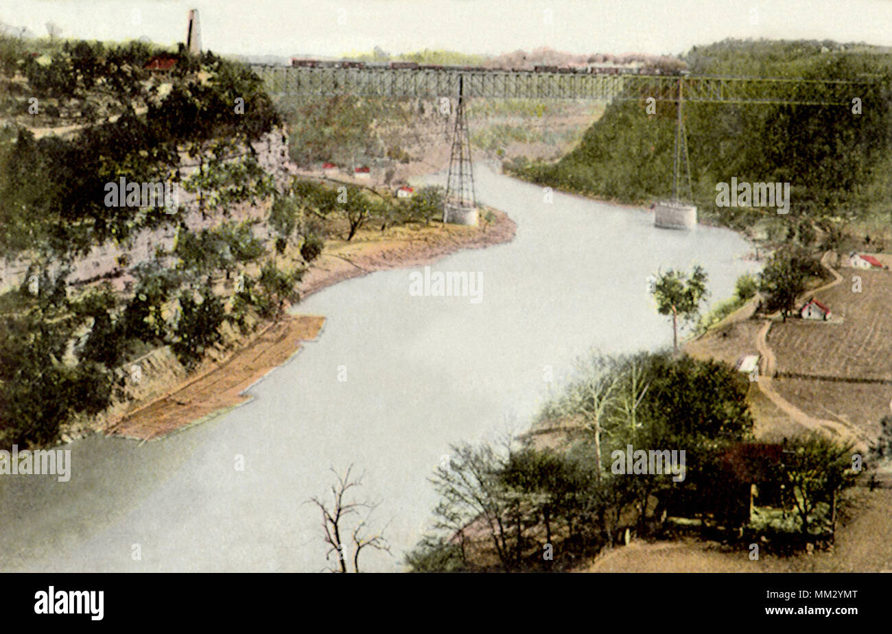 Travée du pont. Haut Pont. 1909 Banque D'Images
