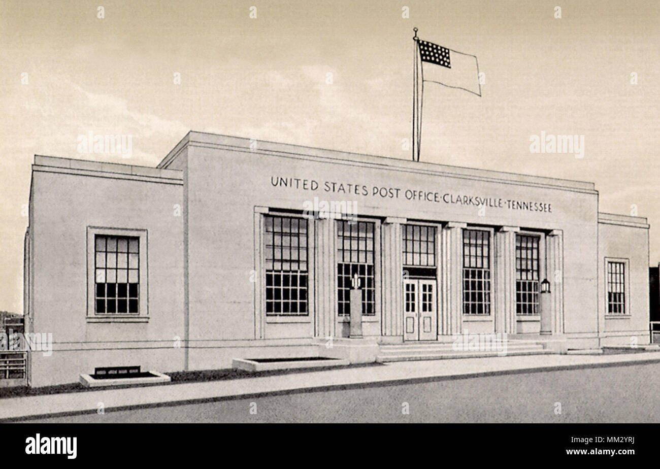 Bureau de poste. Clarksville. 1940 Banque D'Images