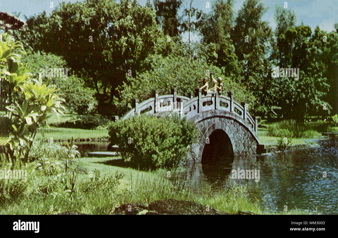 Pont de la demi-lune. Hilo. 1950 Banque D'Images