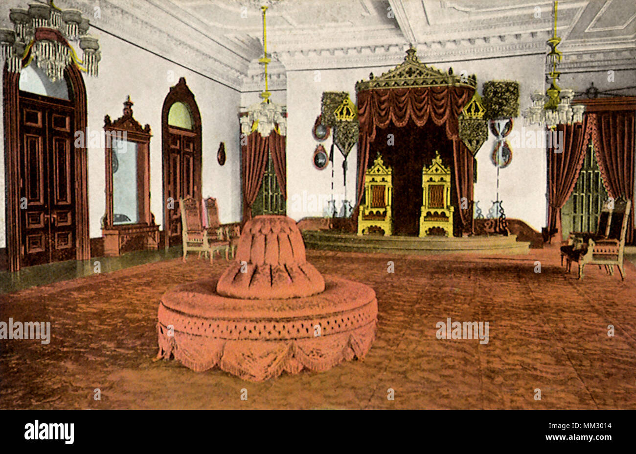 Salle du trône. Honolulu. 1910 Banque D'Images
