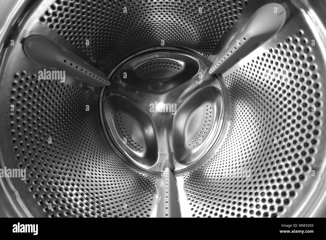 À l'intérieur d'un tambour de machine à laver par un 15mm de camera Banque D'Images