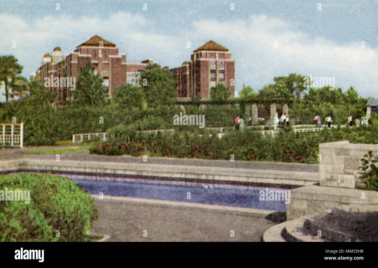 Vue sur les jardins botaniques. Montréal. 1953 Banque D'Images