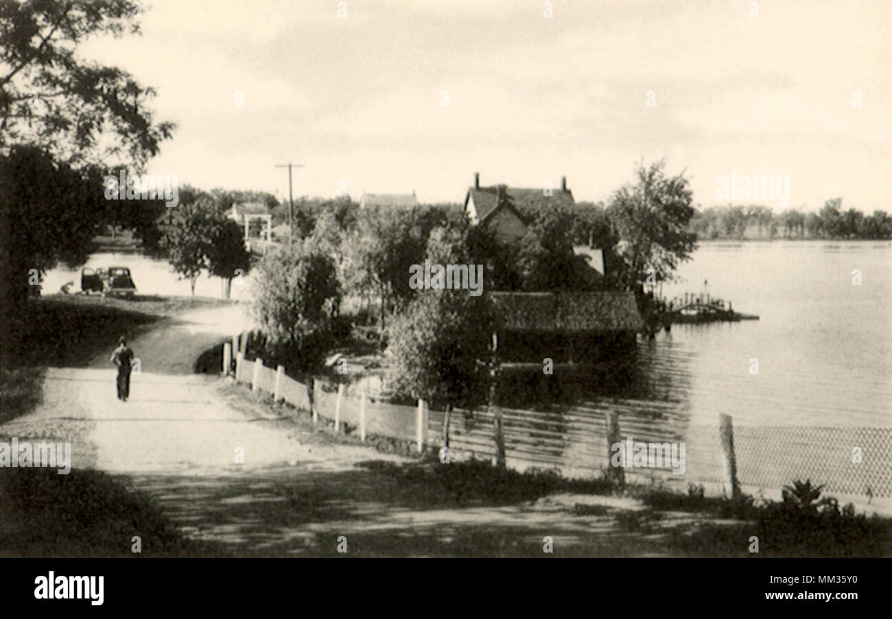 Rideau Ferry de Kings Hill. Perth. 1930 Banque D'Images
