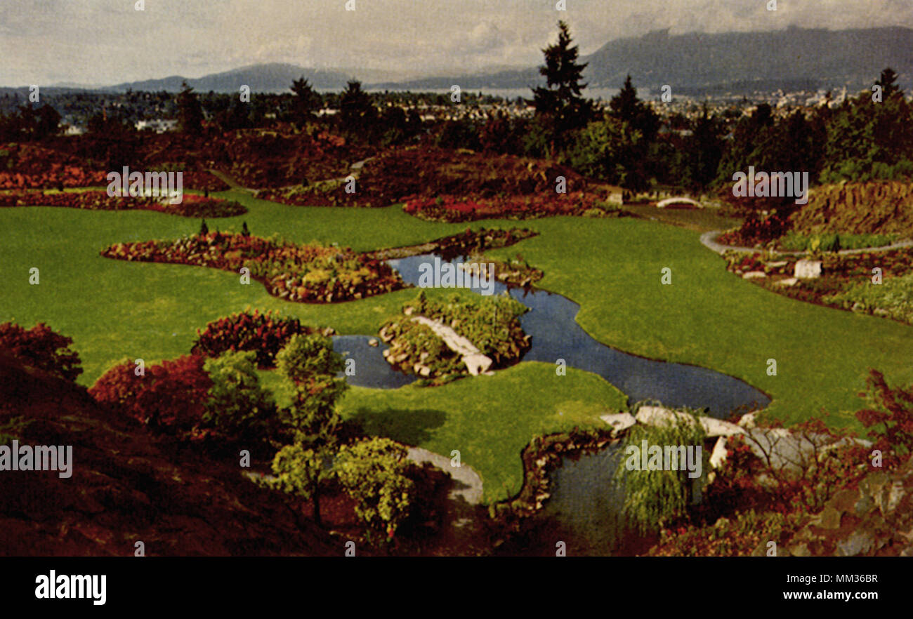 Le parc Queen Elizabeth. Vancouver. 1950 Banque D'Images