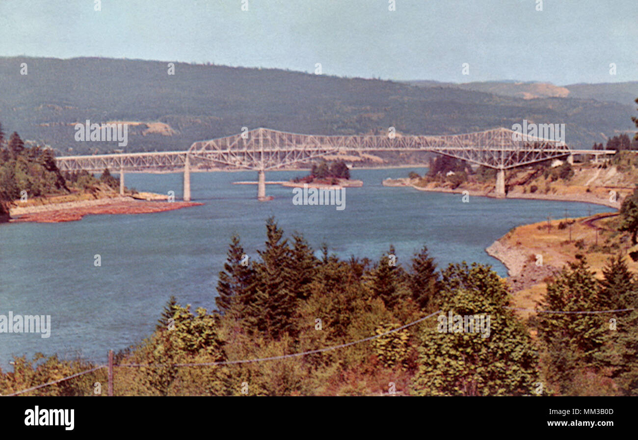 Pont des dieux. Cascade Locks. 1965 Banque D'Images