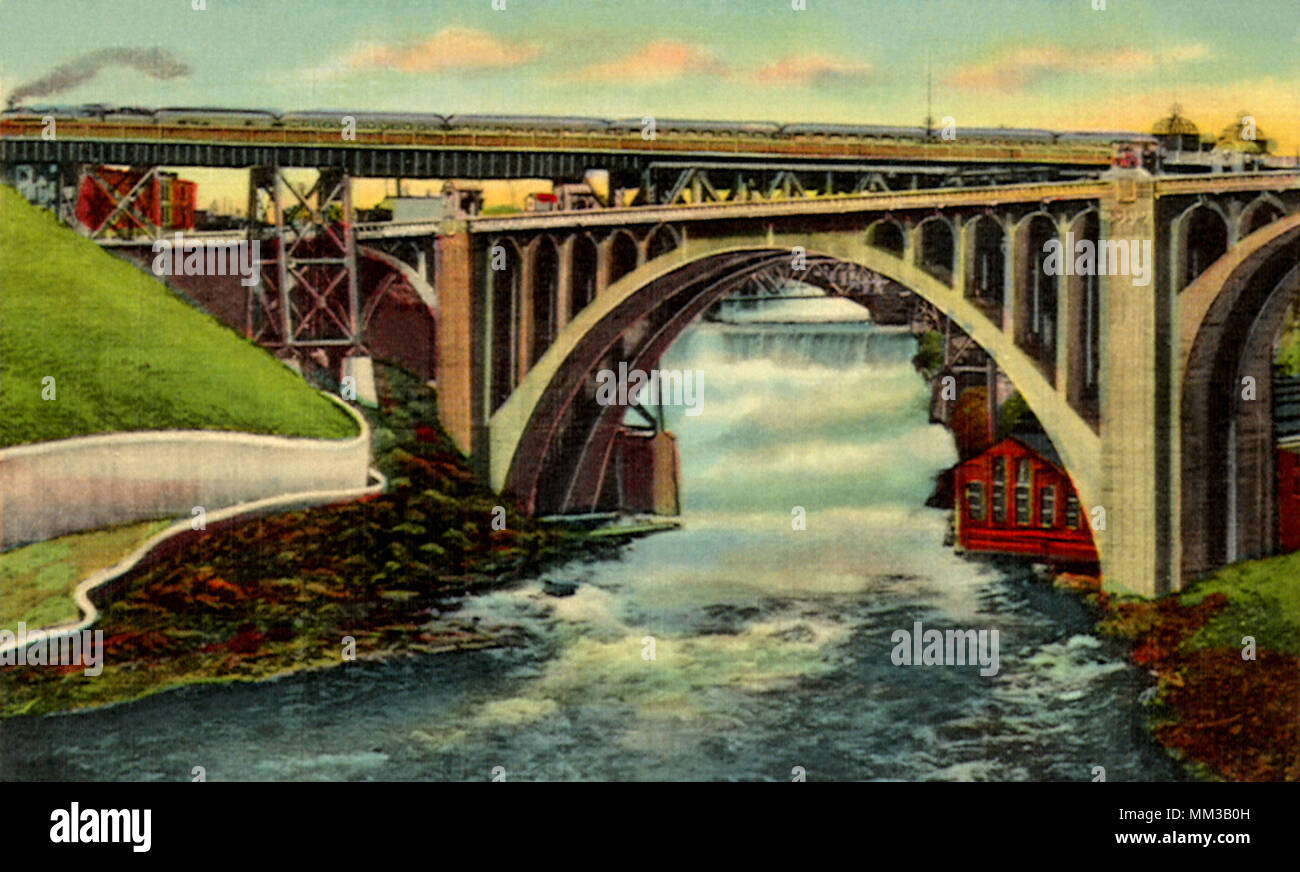 Monroe Street Bridge. Spokane. 1935 Banque D'Images