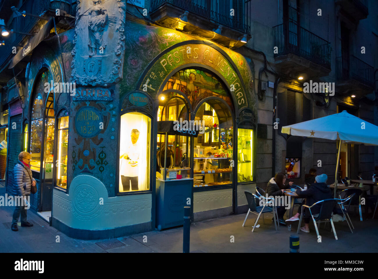 Pastisseria Escriba, La Rambla, Barcelone, Catalogne, Espagne Banque D'Images