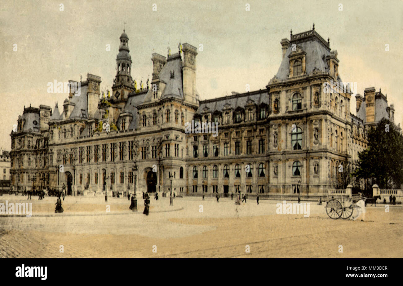 L'hôtel de ville. Paris. 1904 Banque D'Images
