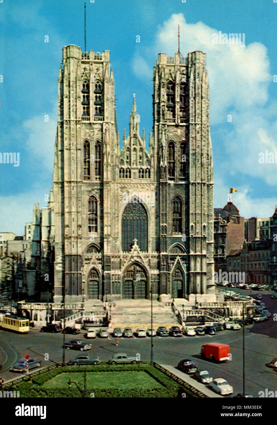 L'église St Michael et collège. Bruxelles. 1968 Banque D'Images