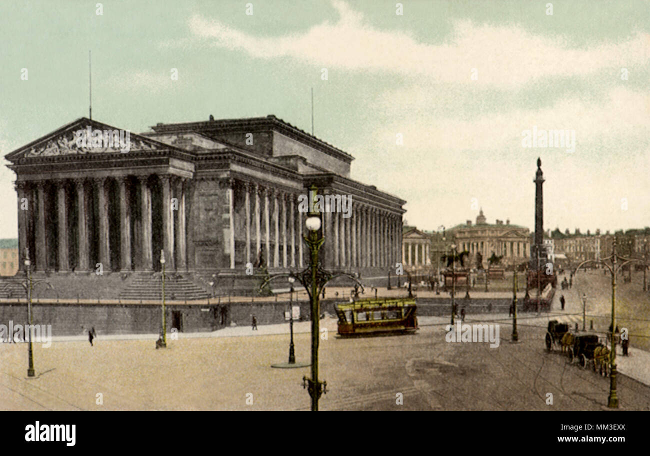 St George's Hall & Ligne St. Liverpool. 1930 Banque D'Images
