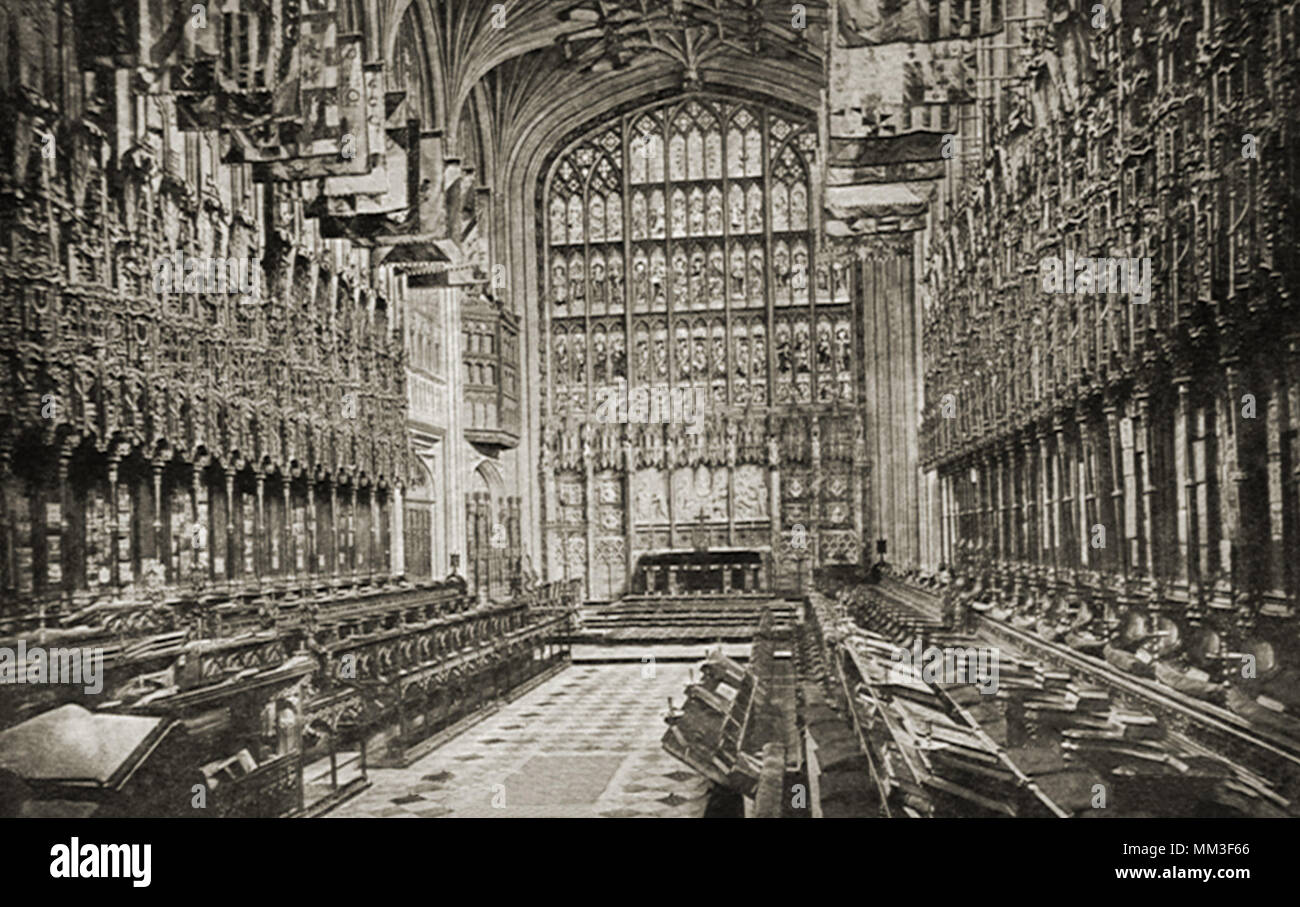 St George's Chapel. Windsor. 1930 Banque D'Images