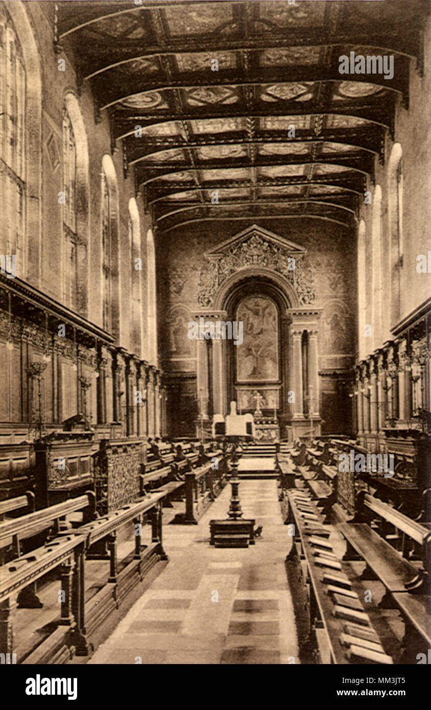 Trinity College Chapel. Cambridge. 1910 Banque D'Images