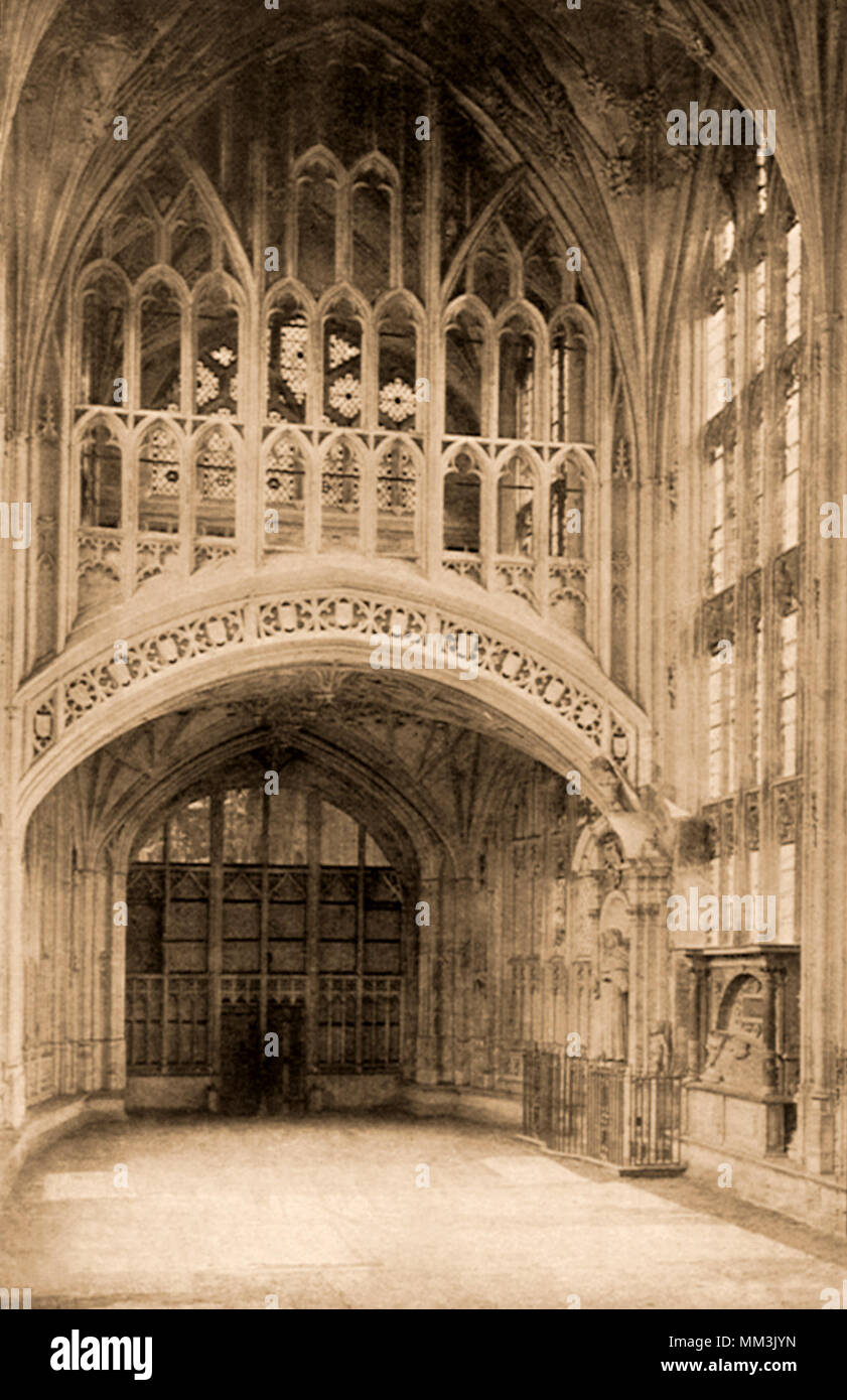 Dame chapelle à la Cathédrale. Gloucester. 1910 Banque D'Images