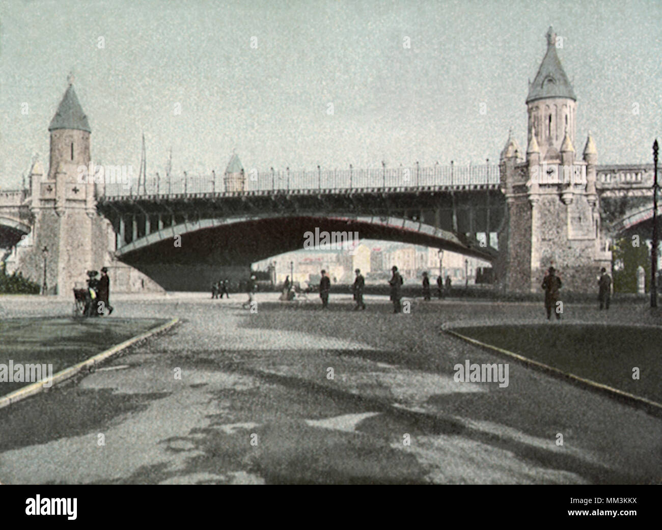 Pont Léopold. Anvers.1905 Banque D'Images