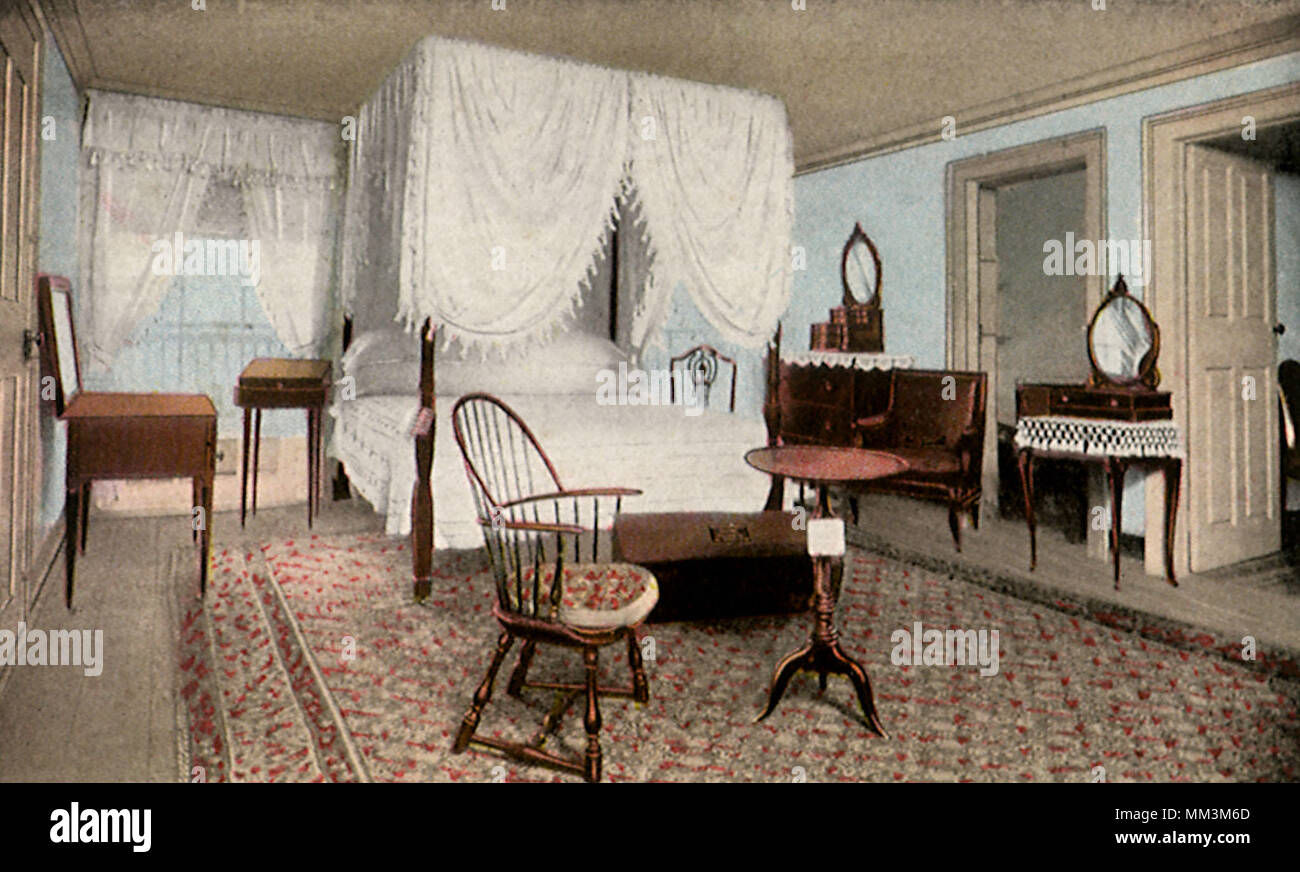 La Chambre de George Washington. Mount Vernon. 1920 Banque D'Images