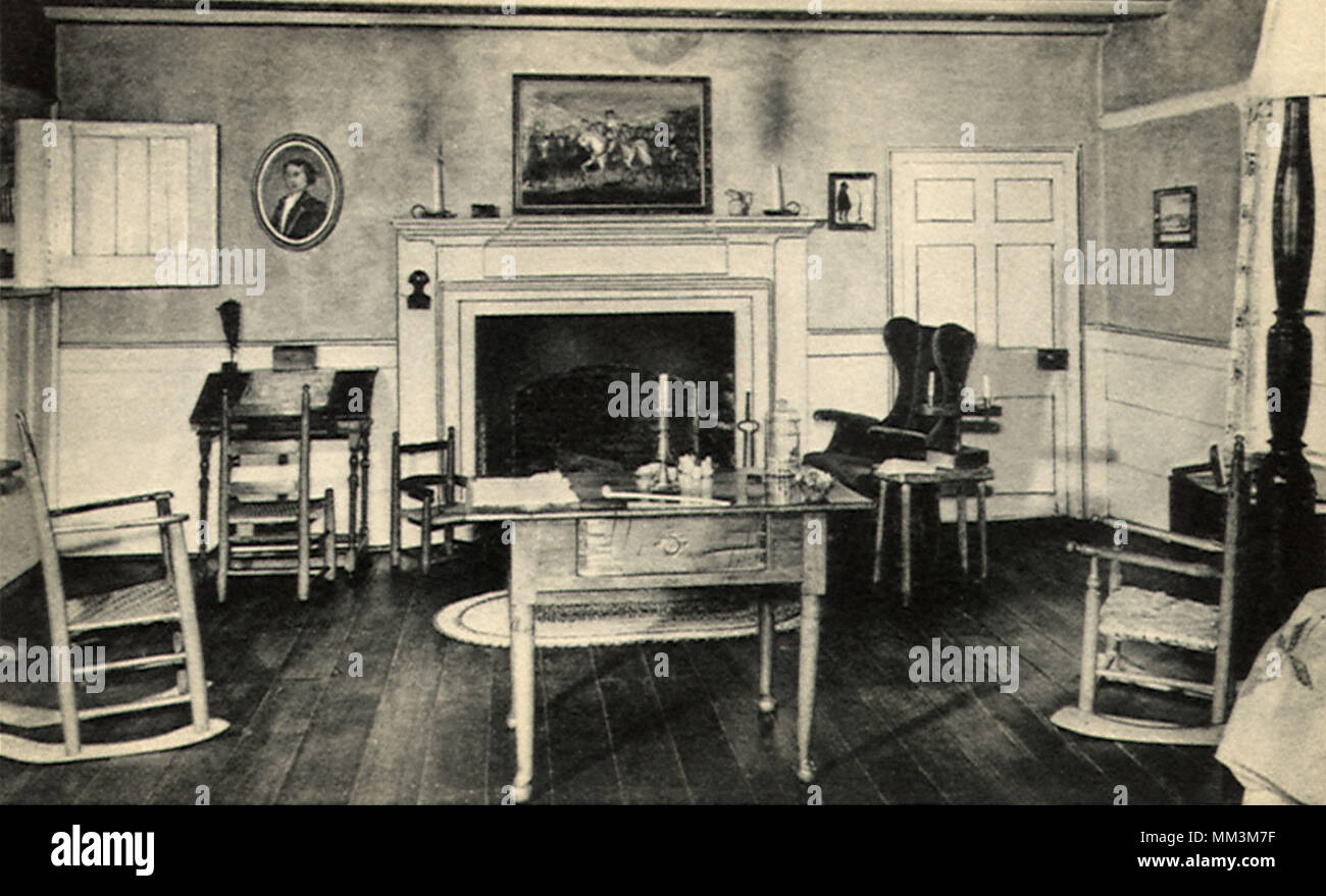 La chambre de maître, la vieille Michie Tavern. Charlottesville. 1930 Banque D'Images