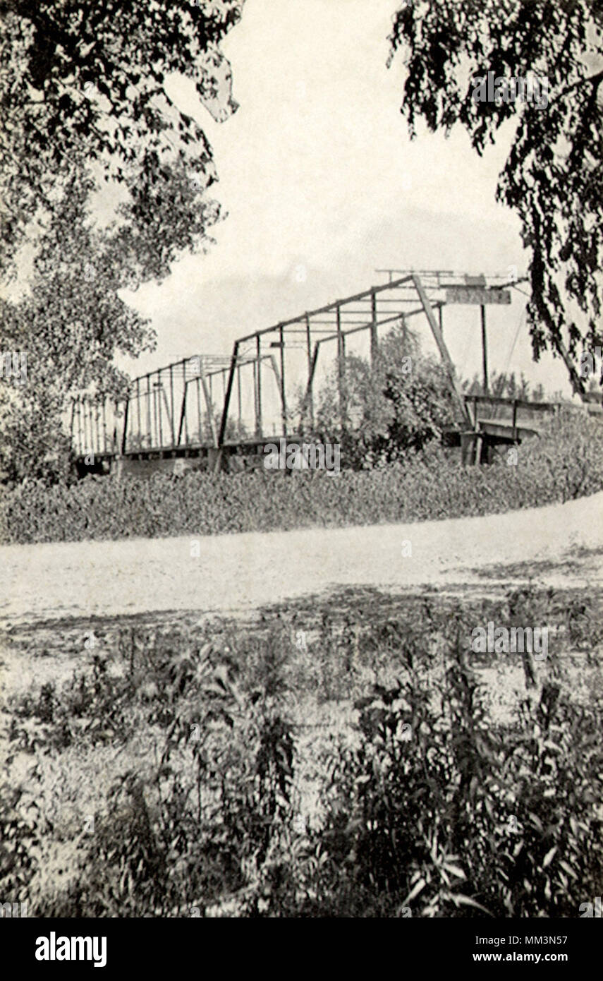 Pont de la rivière républicaine. Red Cloud. 1908 Banque D'Images