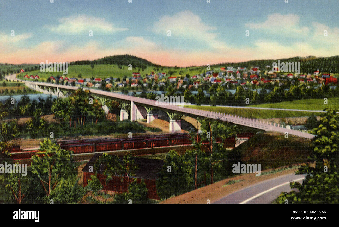 Pont sur la Rivière Potomac. Hancock. 1940 Banque D'Images