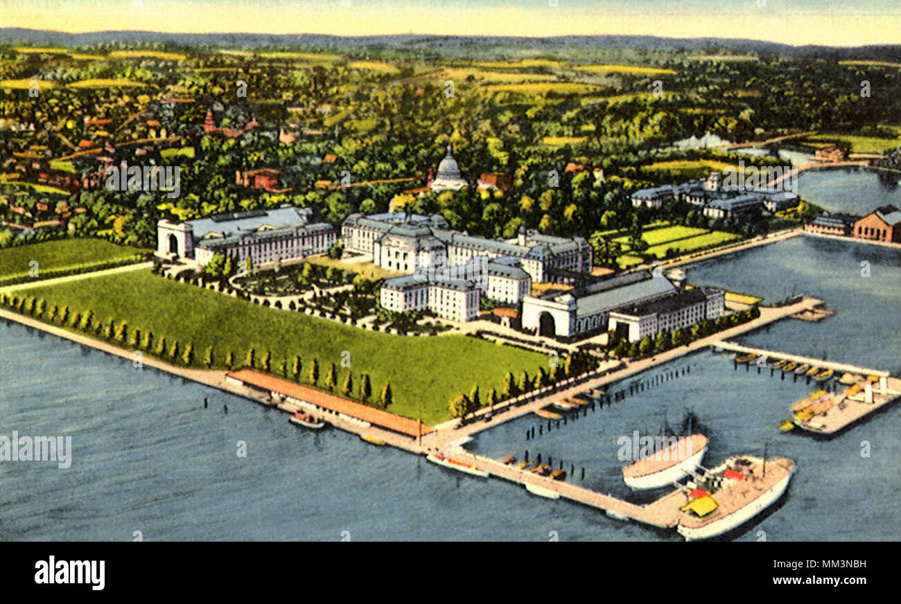 L'Académie Navale d'hôpital. Annapolis. 1940 Banque D'Images