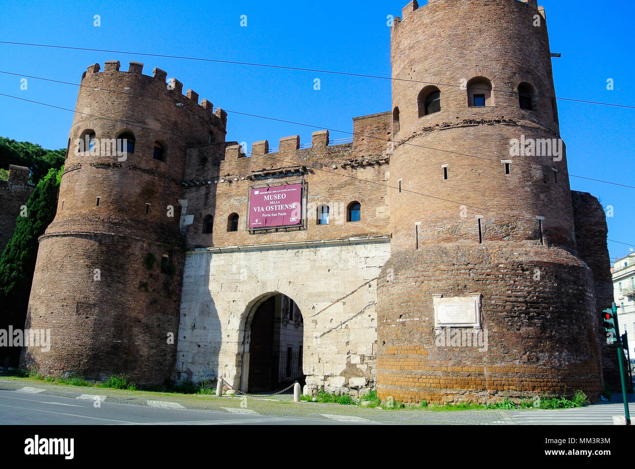 Porta San Paolo, Museo della via Ostiense, Rome, Italie Banque D'Images