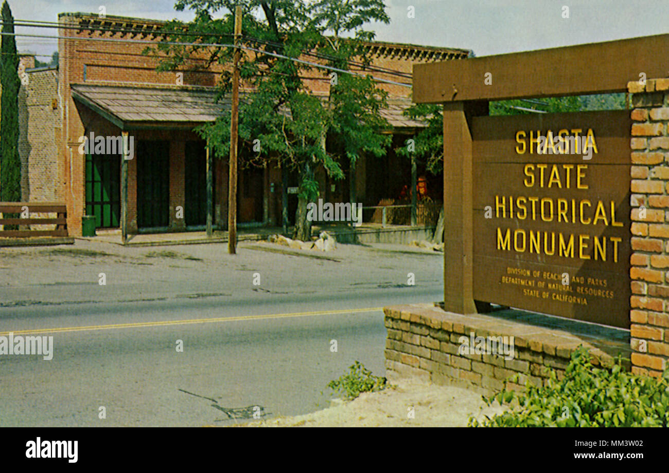 État de Shasta, classée Monument Historique. Shasta. 1965 Banque D'Images