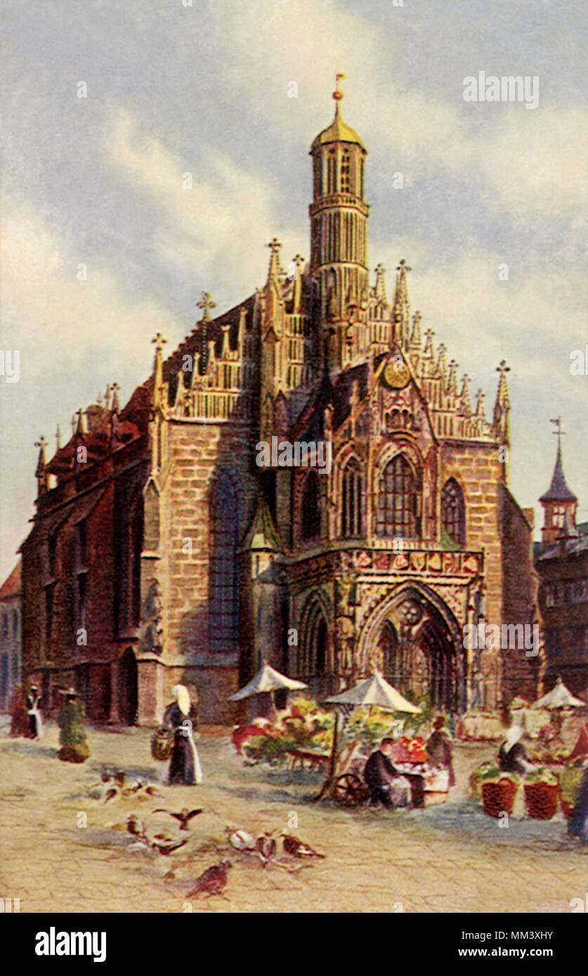 Eglise Notre Dame. Nürnberg. 1960 Banque D'Images