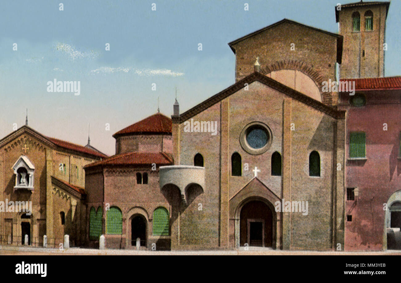 Église de Saint Stefano. Bologna. 1910 Banque D'Images