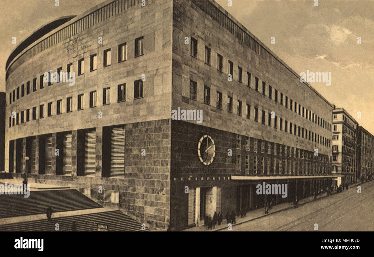 Bureau de poste. Naples. 1930 Banque D'Images