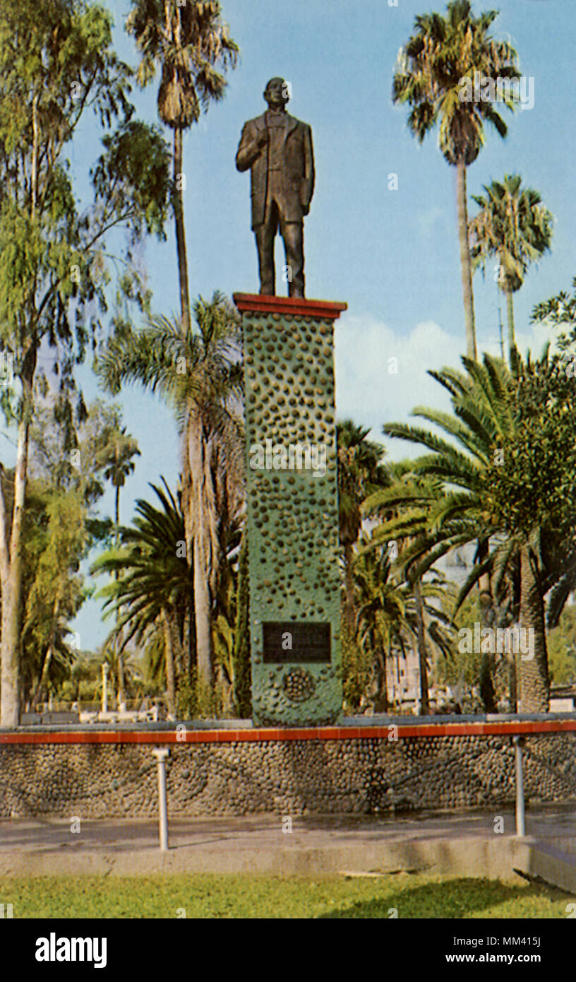 Statue de Benito Juárez. Tijuana. 1960 Banque D'Images