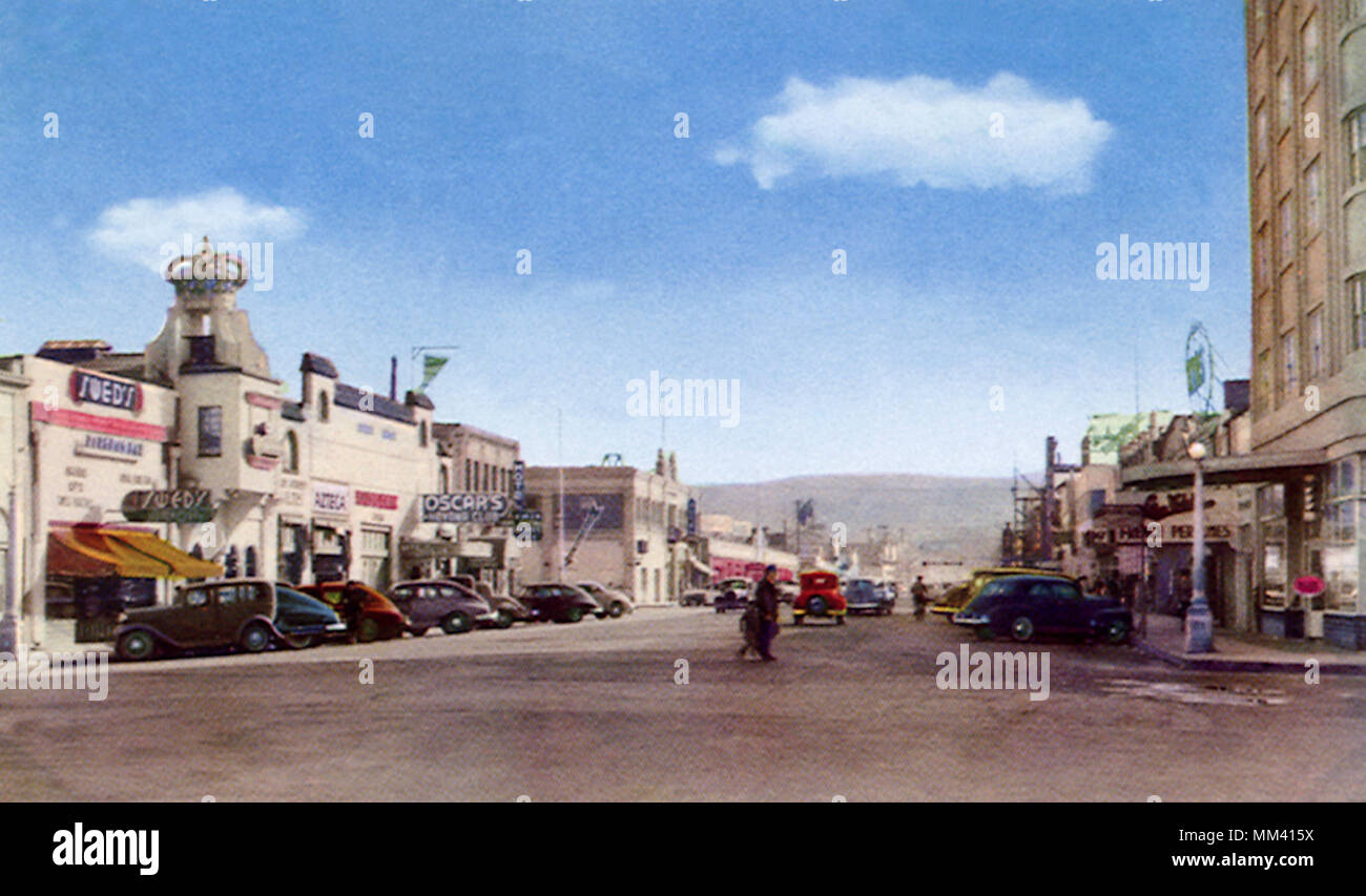 Rue principale. Tijuana. 1950 Banque D'Images
